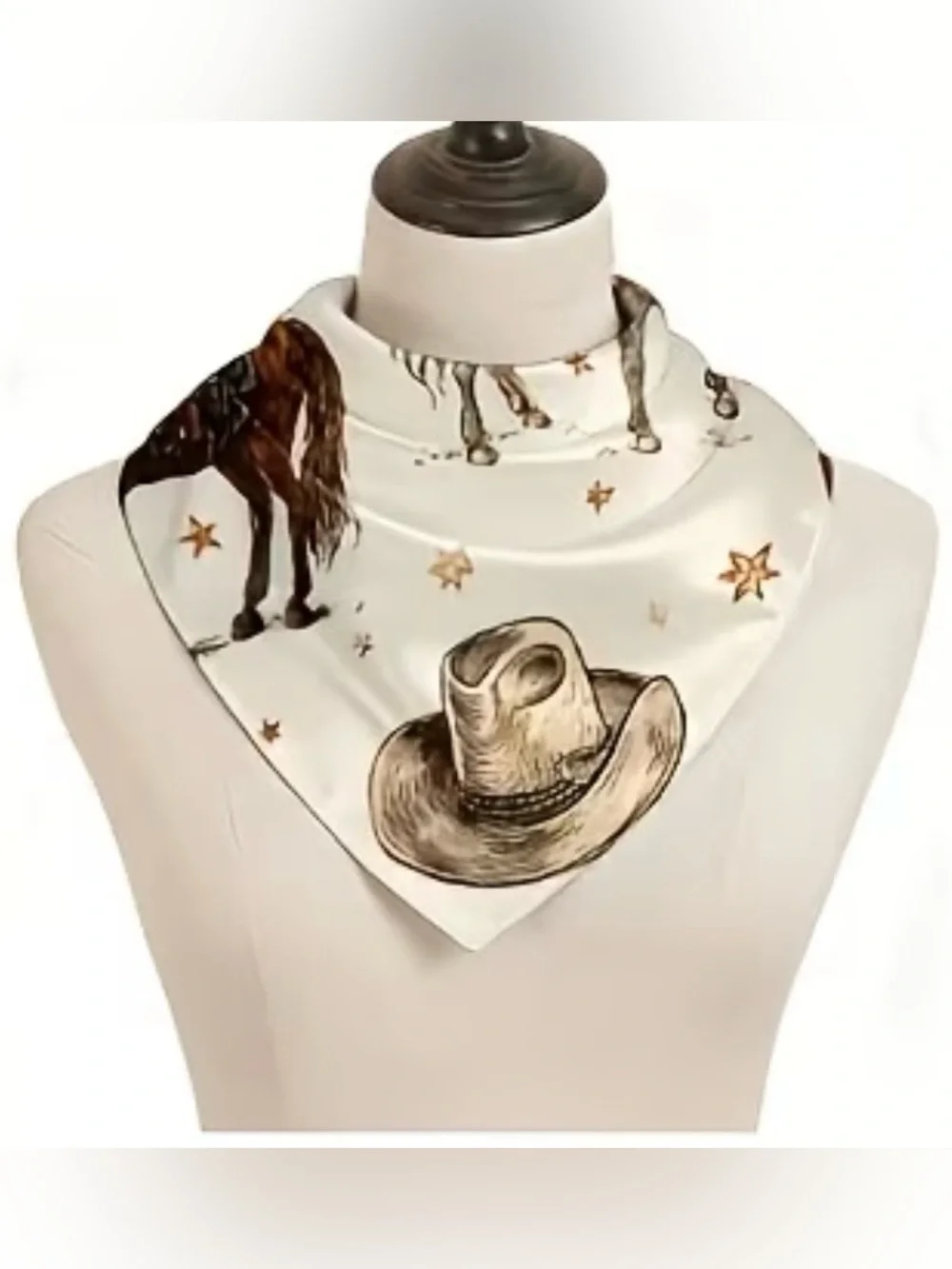 Cowboy Hat & Boots Print Scarf - Hats, Boots & Horses